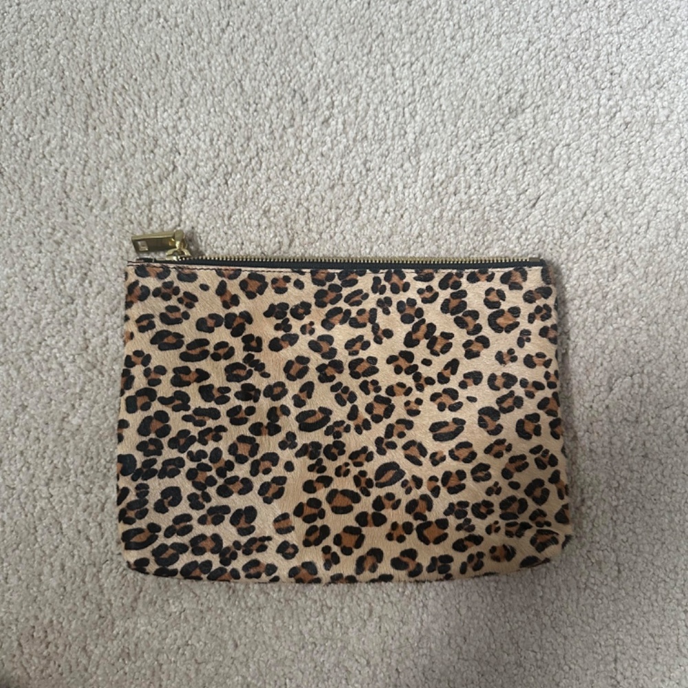 J. Crew Leopard Makeup Pouch
